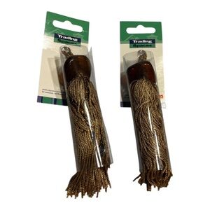 NWT Vintage Trading Spaces set of 2 Gold Beaded Tassels